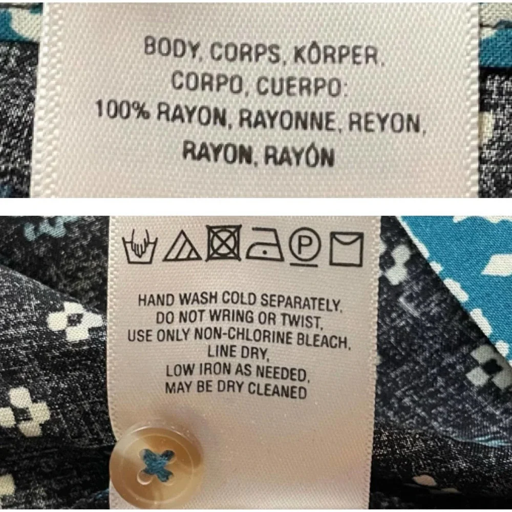 Akemi + Kin Anthropologie Ira Black Blue & White Tunic Tank Top - Picture 5 of 6